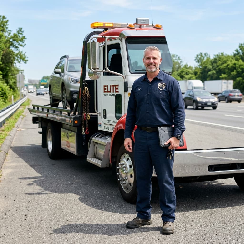 Professional Tow Truck Operator performing a recovery service - Liv Calls Exclusive Leads