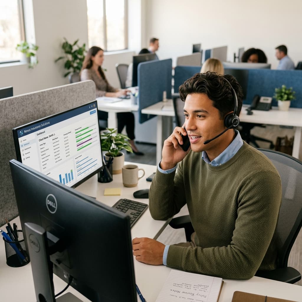 Insurance Agent using the dashboard